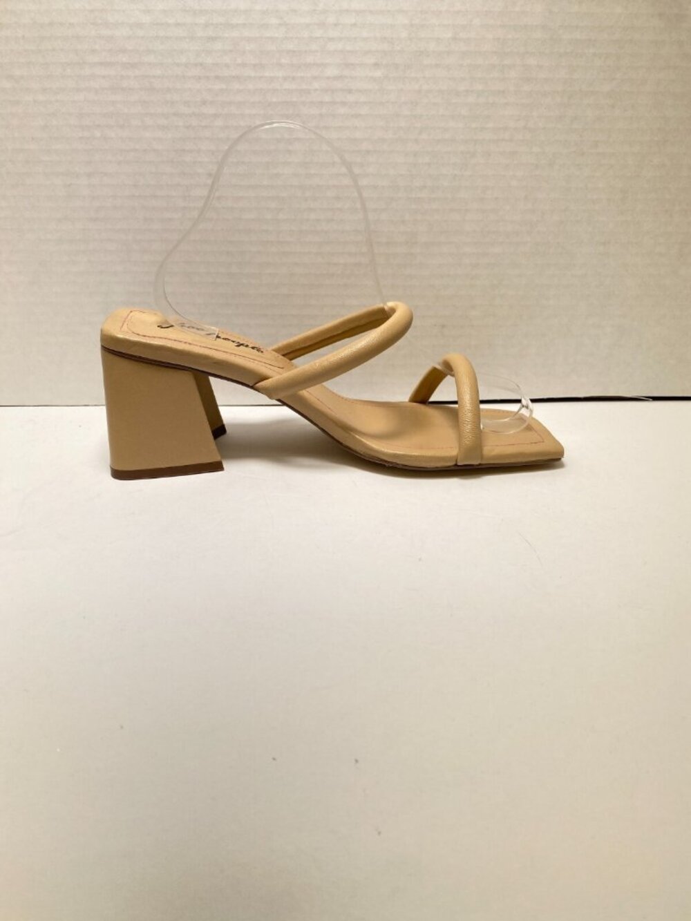 Free People Women's PArker Nude Double Strap Square Toe Heel Sandal Sz 40/10